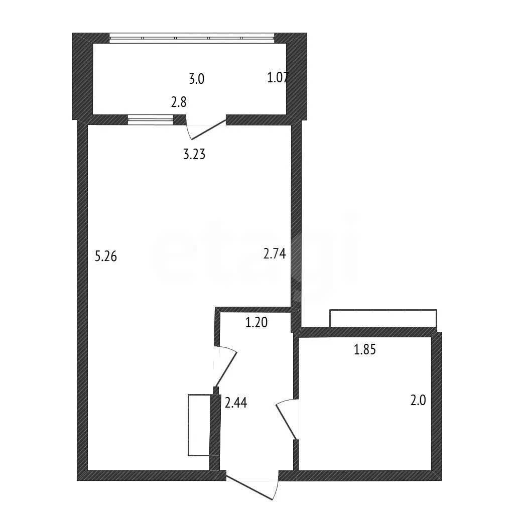 Студия, 20м² (улица Западный Обход, 57) - миниатюра 30
