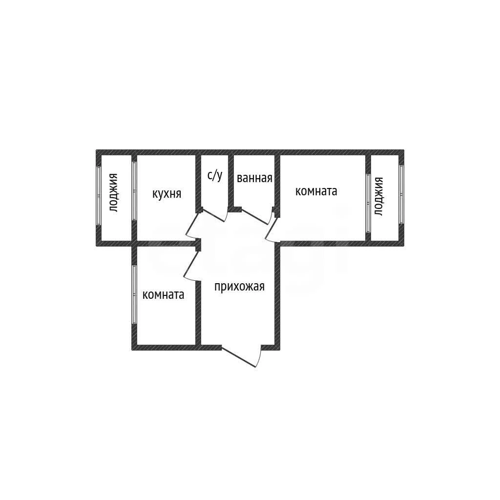 2-к квартира, 56.6м² (Восточно-Кругликовская улица, 67) - миниатюра 21