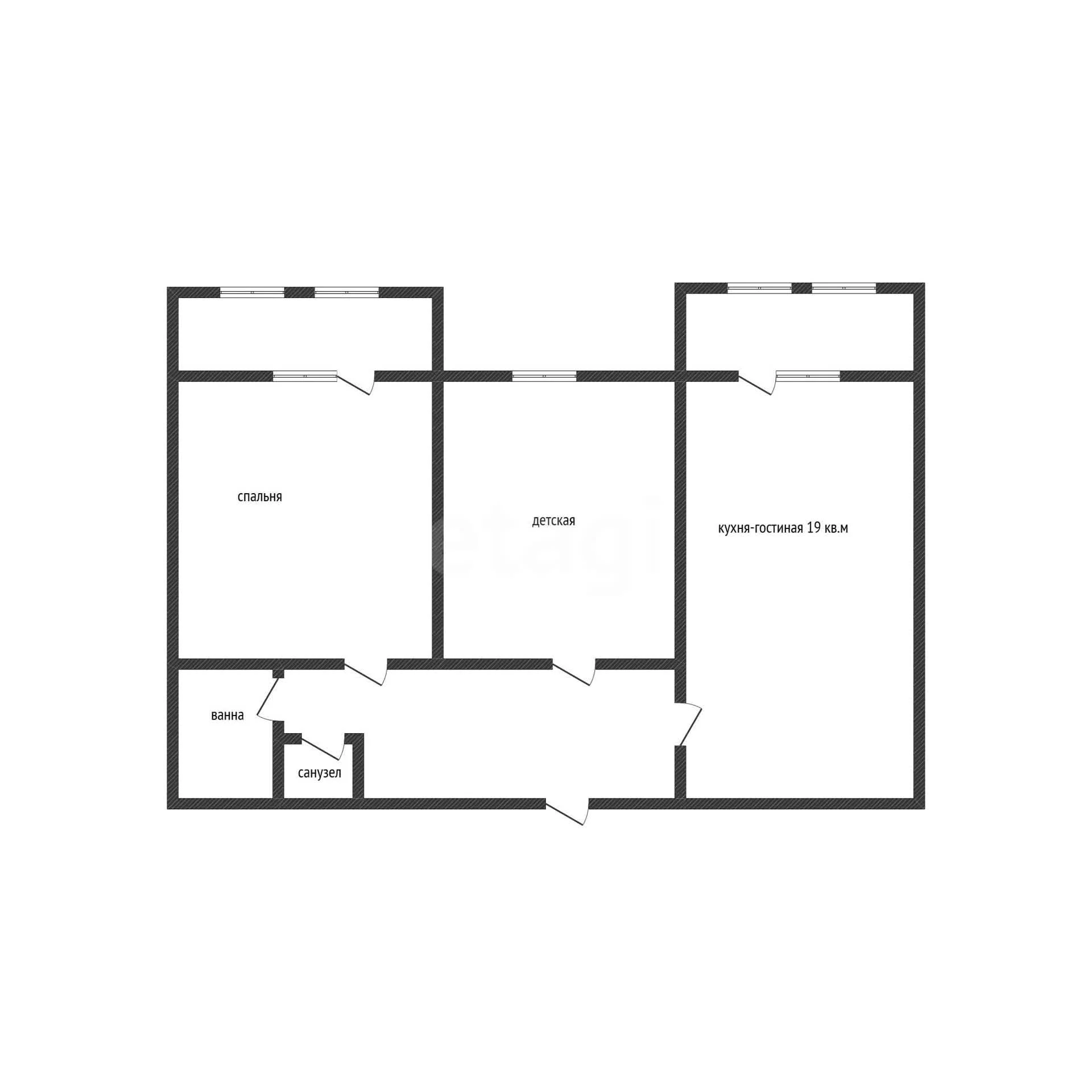 2-к квартира, 55.9м² (улица Генерал-лейтенанта Александра Сапрунова, 37к1) - миниатюра 22