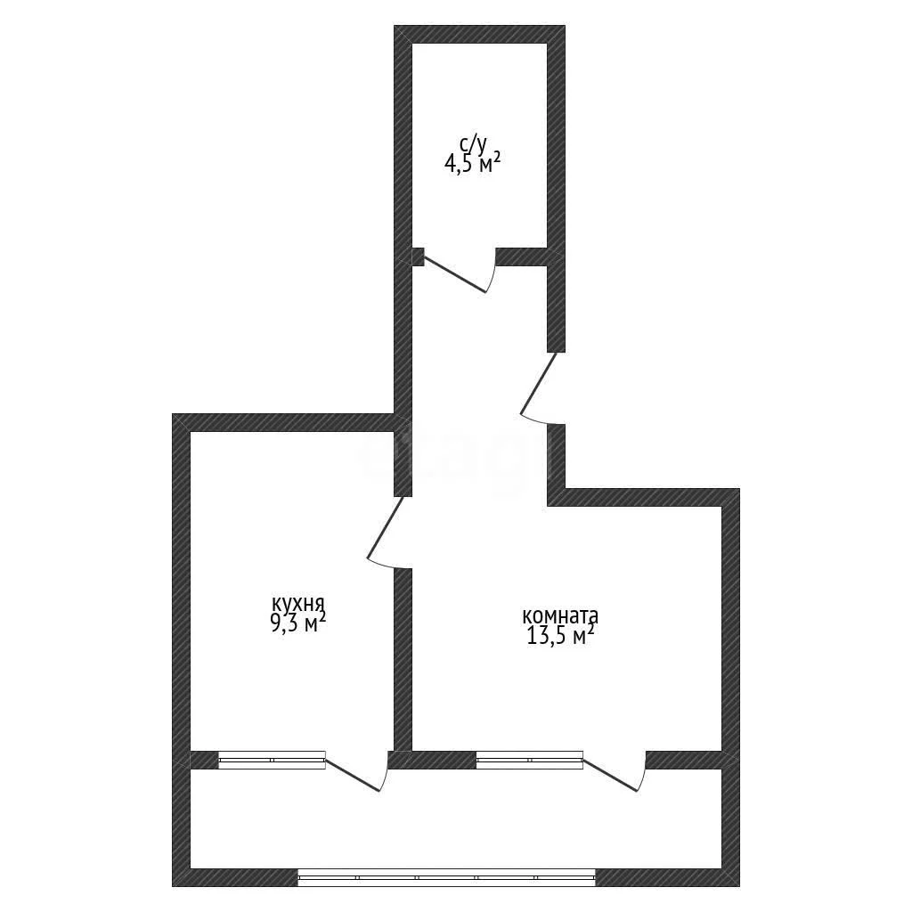 1-к квартира, 27.8м² (улица 1 Мая, 394) - миниатюра 9