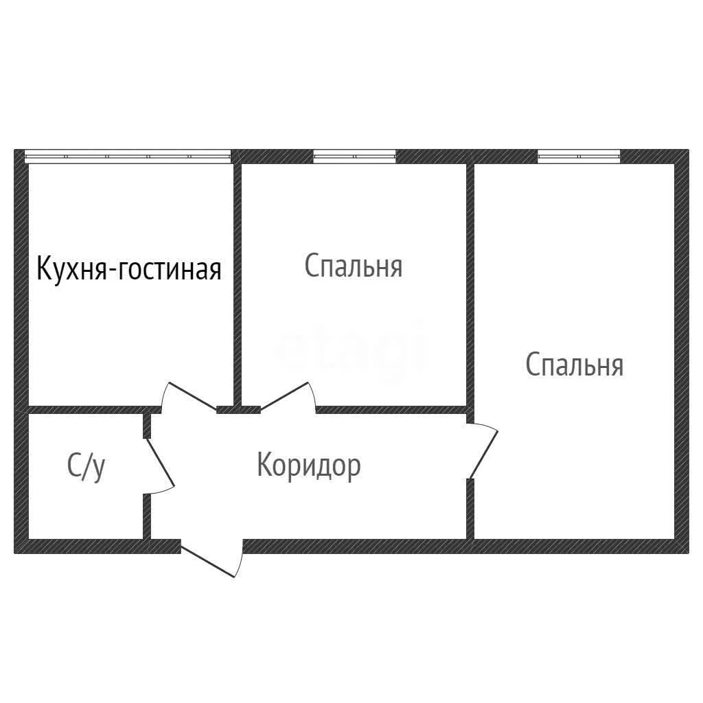 2-к квартира, 58м² (улица Лётчика Позднякова, 2к10) - миниатюра 8