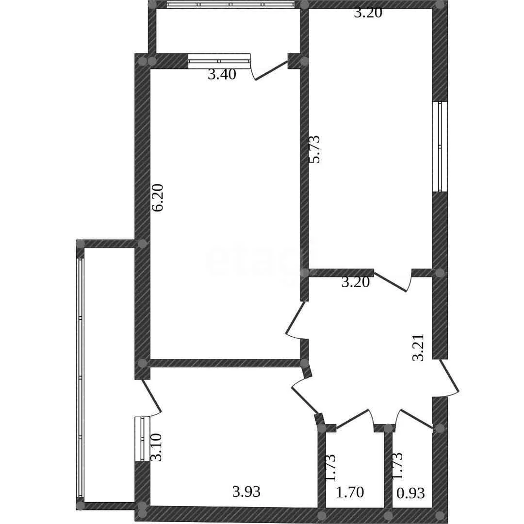 2-к квартира, 51.2м² (улица 1 Мая, 428) - миниатюра 14
