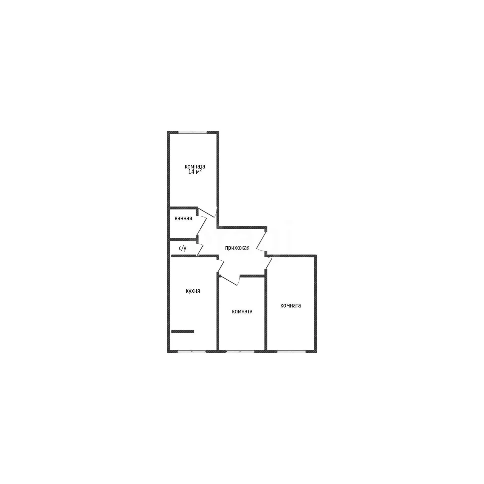 3-к квартира, 82м² (улица Краеведа Соловьёва, 6к5) - миниатюра 28