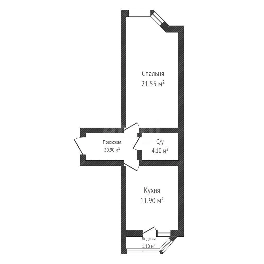 1-к квартира, 44.7м² (Шоссейная улица, 63к13) - миниатюра 26