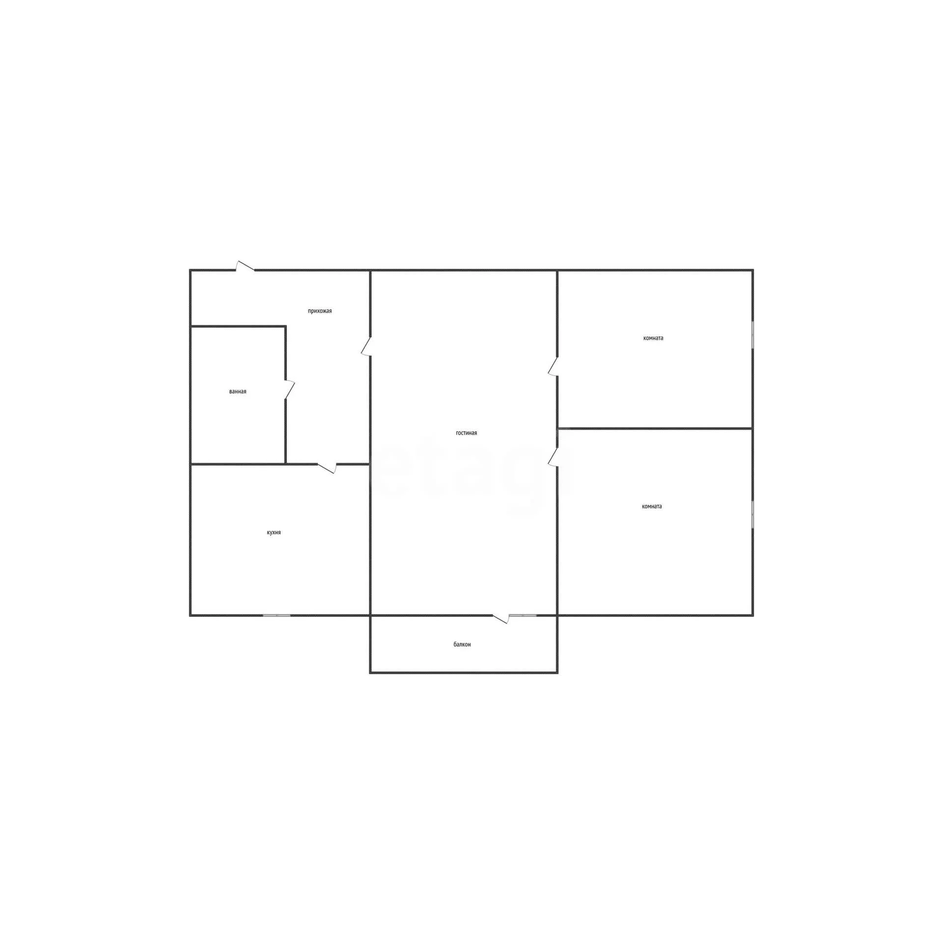 3-к квартира, 50.7м² (Заводская улица, 6) - миниатюра 7