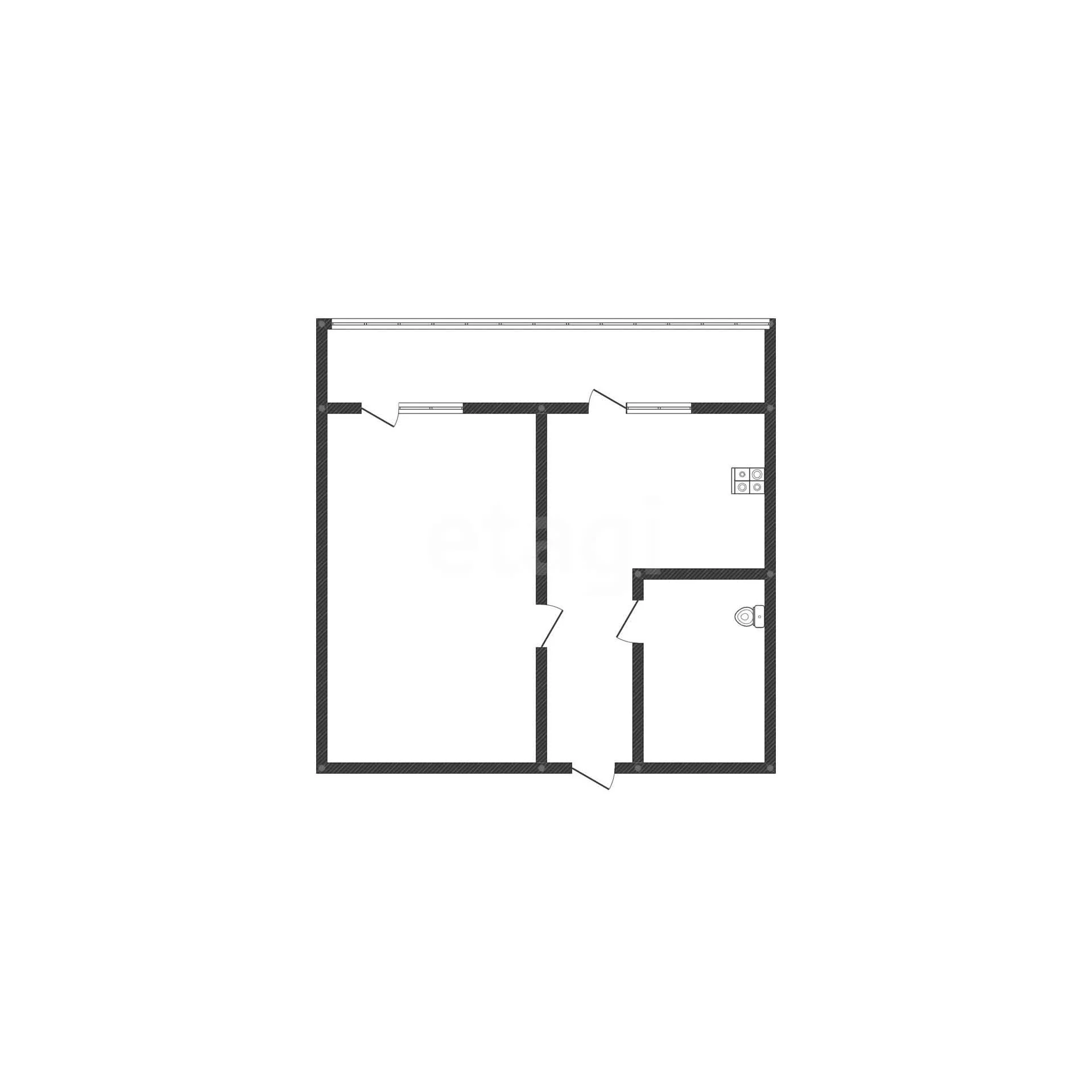 1-к квартира, 31.8м² (Семёновская улица, 43) - миниатюра 9