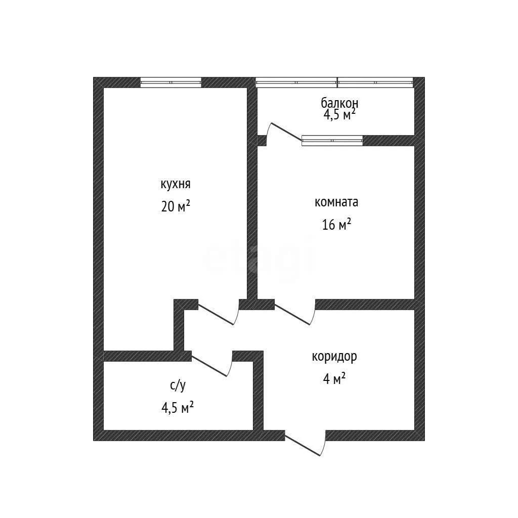 1-к квартира, 43.6м² (Российская улица, 267к4) - миниатюра 17