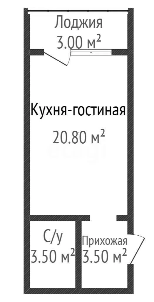 Студия, 27.8м² (Уральская улица, 162/4) - миниатюра 10