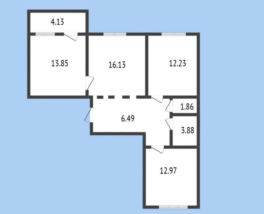 3-к квартира, 71.9м² (улица имени Генерала Корнилова, 9к2) - миниатюра 19