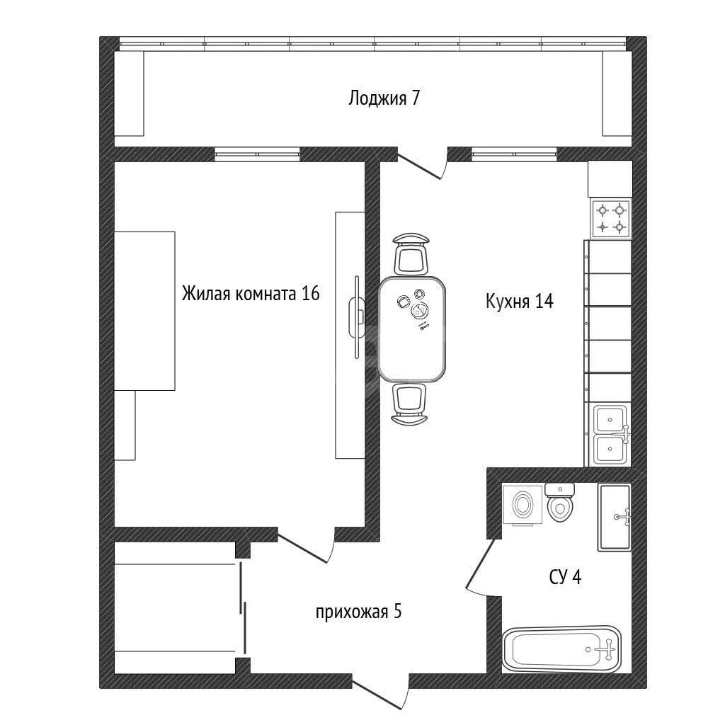 1-к квартира, 38.2м² (Уральская улица, 166/2) - миниатюра 28