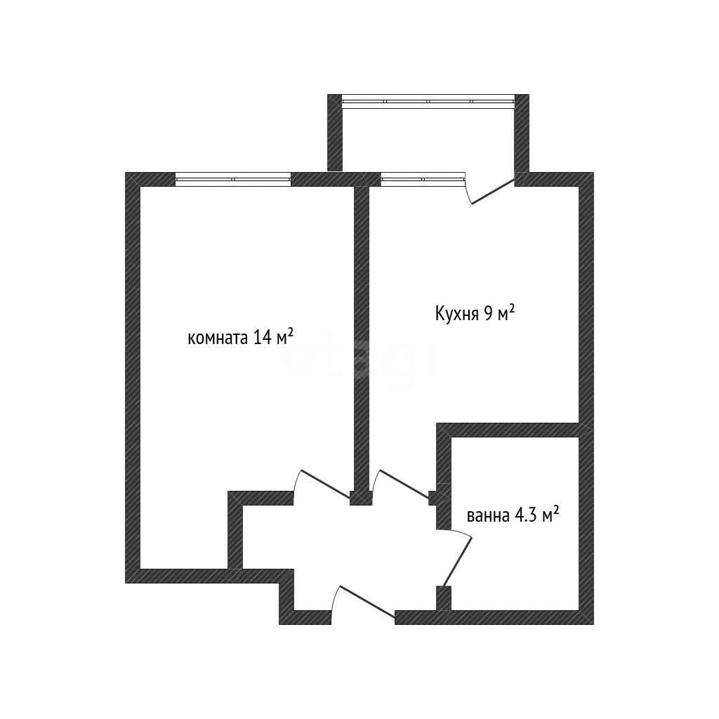 1-к квартира, 29.1м² (улица Западный Обход, 42к5) - миниатюра 7