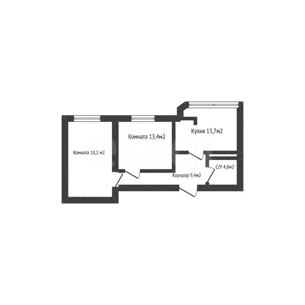 2-к квартира, 59.7м² (Космическая улица, 88/2к12) - миниатюра 10