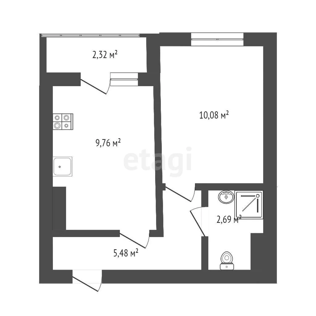 1-к квартира, 25.6м² (улица Красных Партизан, 1/3к6) - миниатюра 10