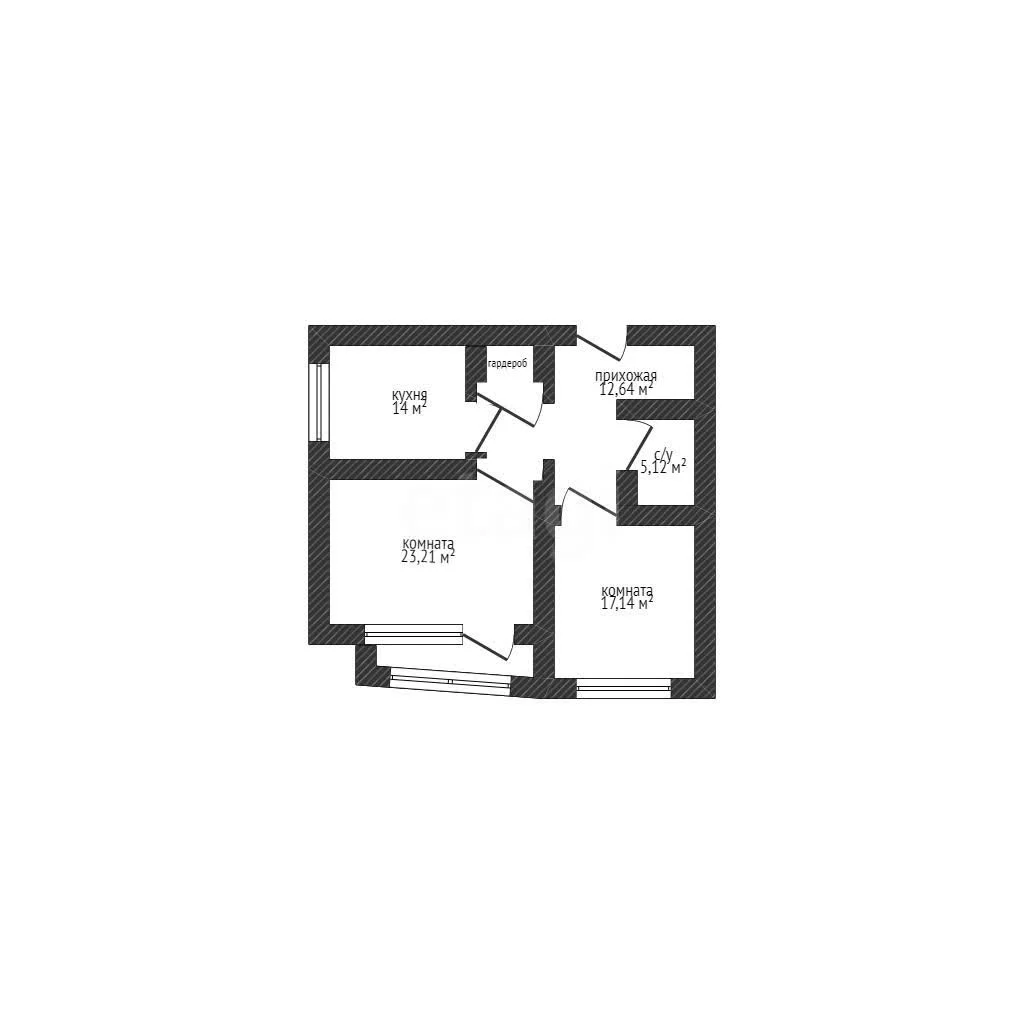2-к квартира, 77.2м² (Вологодская улица, 19) - миниатюра 19