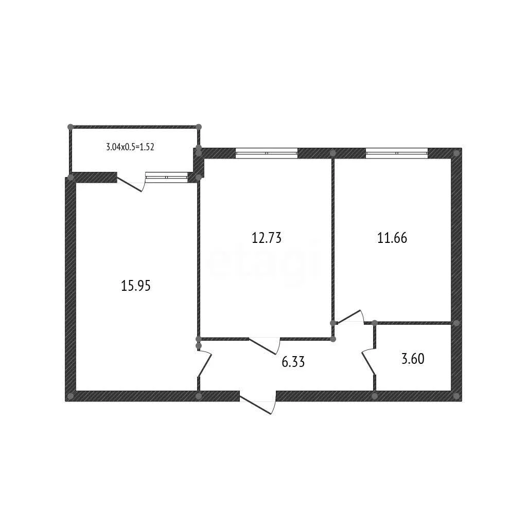 2-к квартира, 50.4м² (улица имени Владимира Жириновского, 1) - миниатюра 44