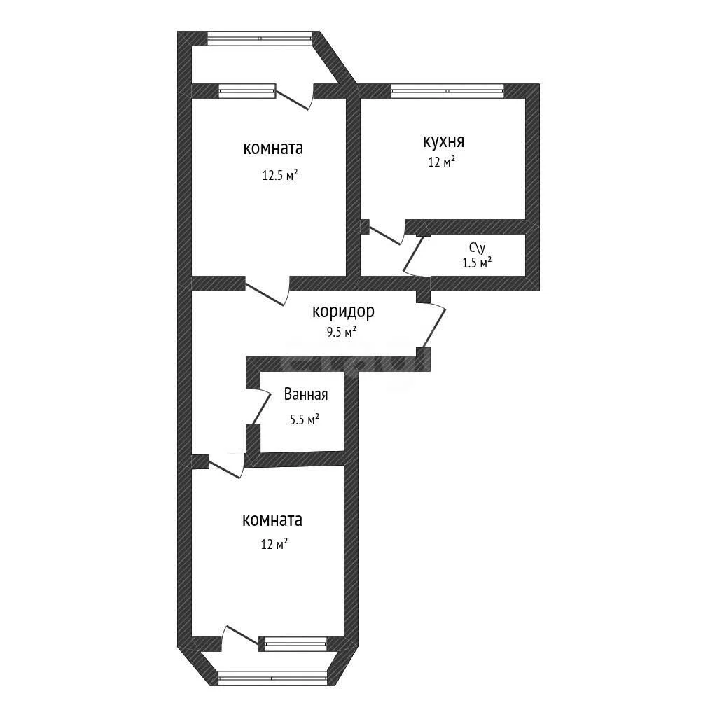2-к квартира, 68.2м² (улица 1 Мая, 428) - миниатюра 9