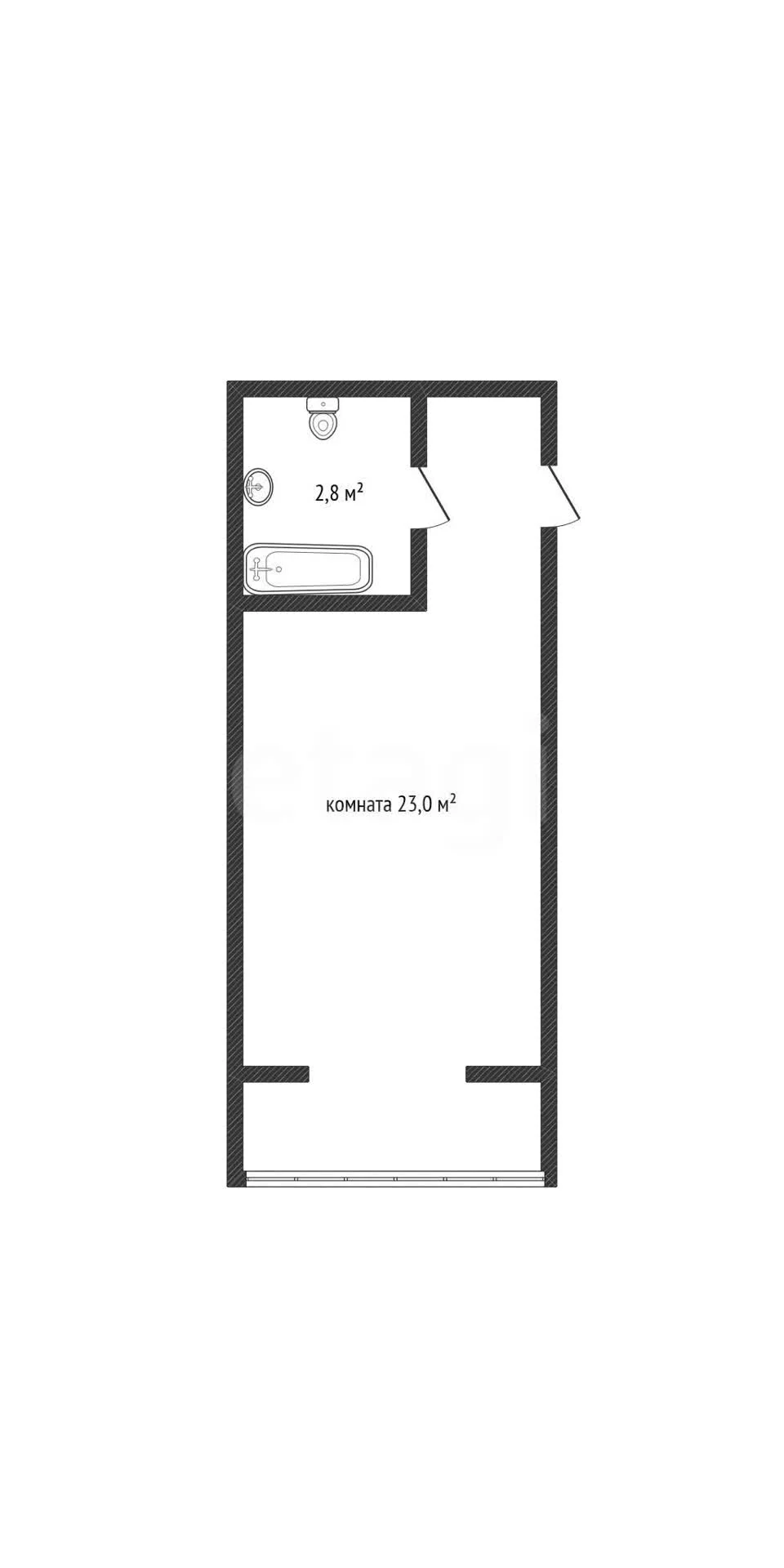 Студия, 24м² (Заполярная улица, 37к4) - миниатюра 9