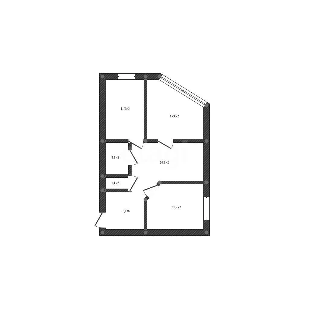 3-к квартира, 62.5м² (2-я Тверская улица, 6) - миниатюра 34