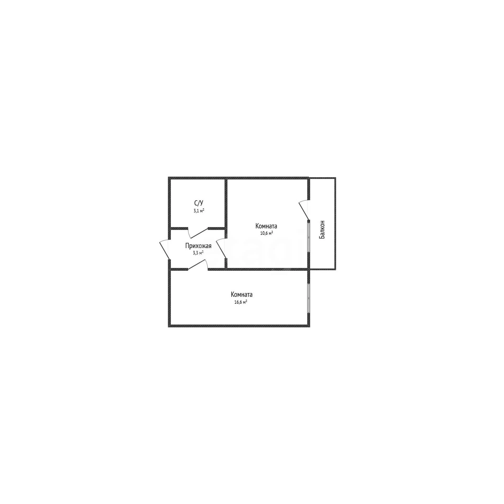 1-к квартира, 33.3м² (улица Тургеневское шоссе, 33/3к11) - миниатюра 9