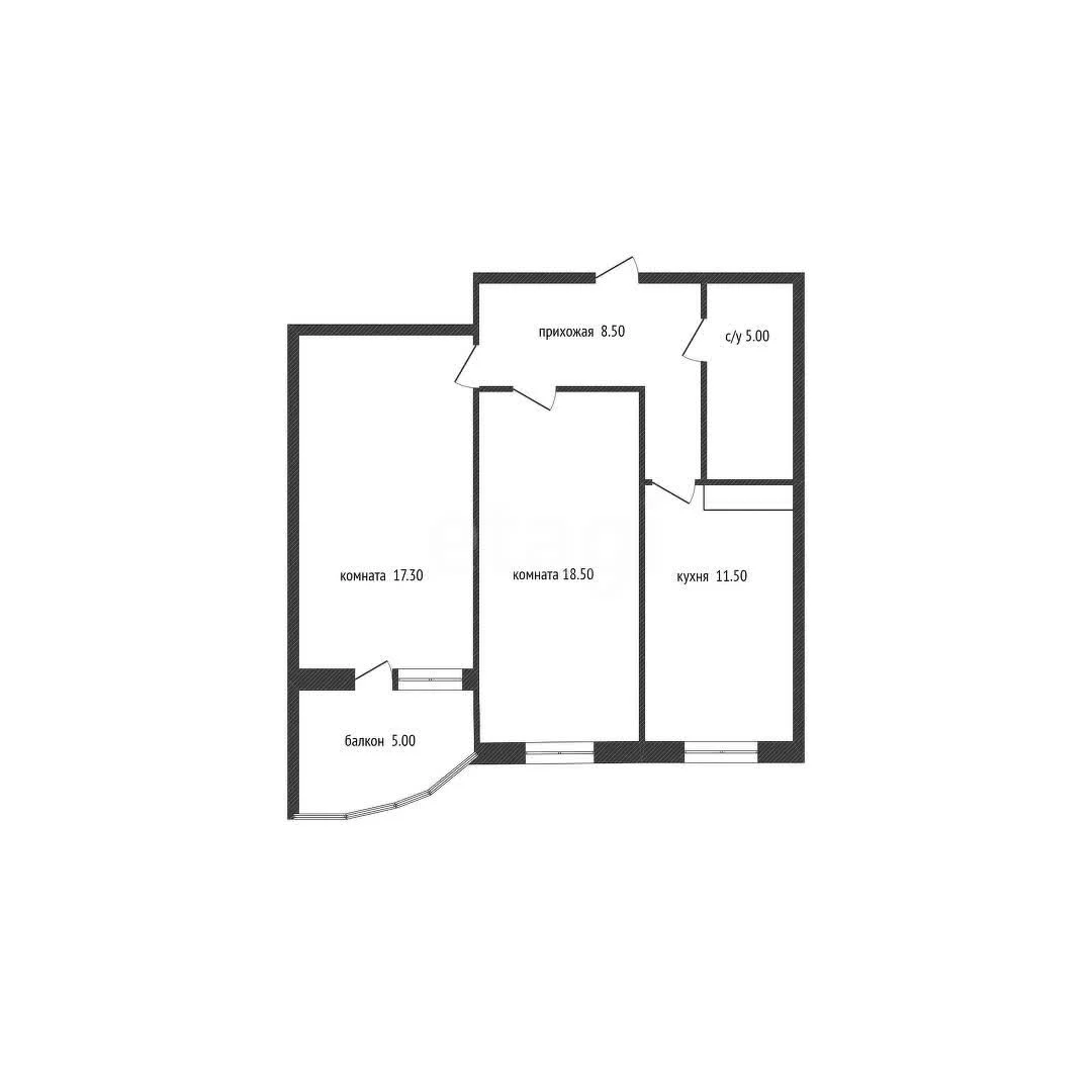 2-к квартира, 60.7м² (Командорская улица, 1к1) - миниатюра 9
