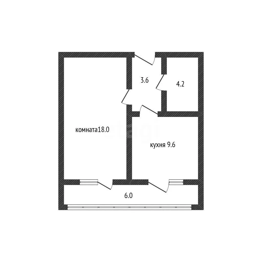 1-к квартира, 35.4м² (улица имени С.В. Рахманинова, 29) - миниатюра 13