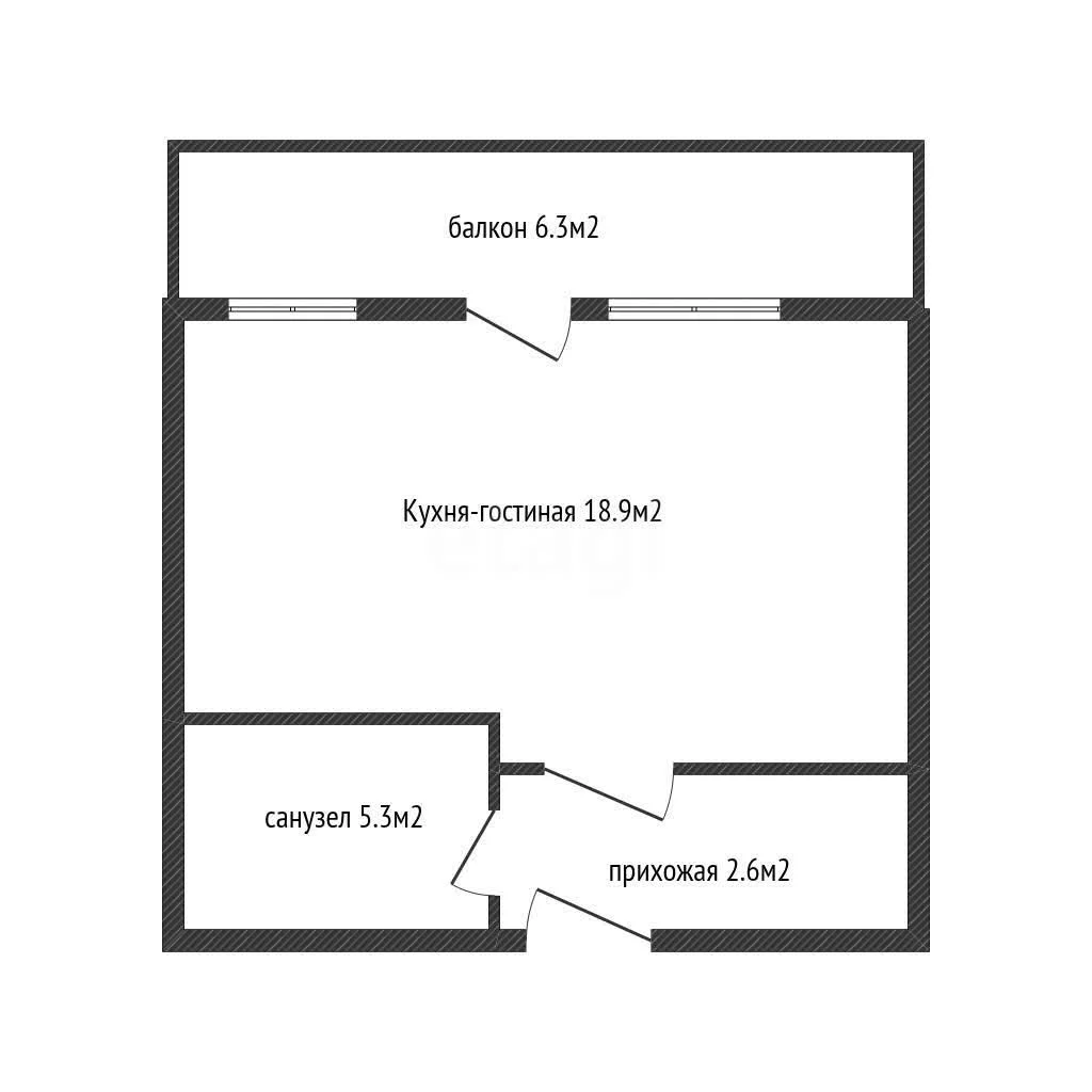 Студия, 26.8м² (Суздальская улица, 16) - миниатюра 11