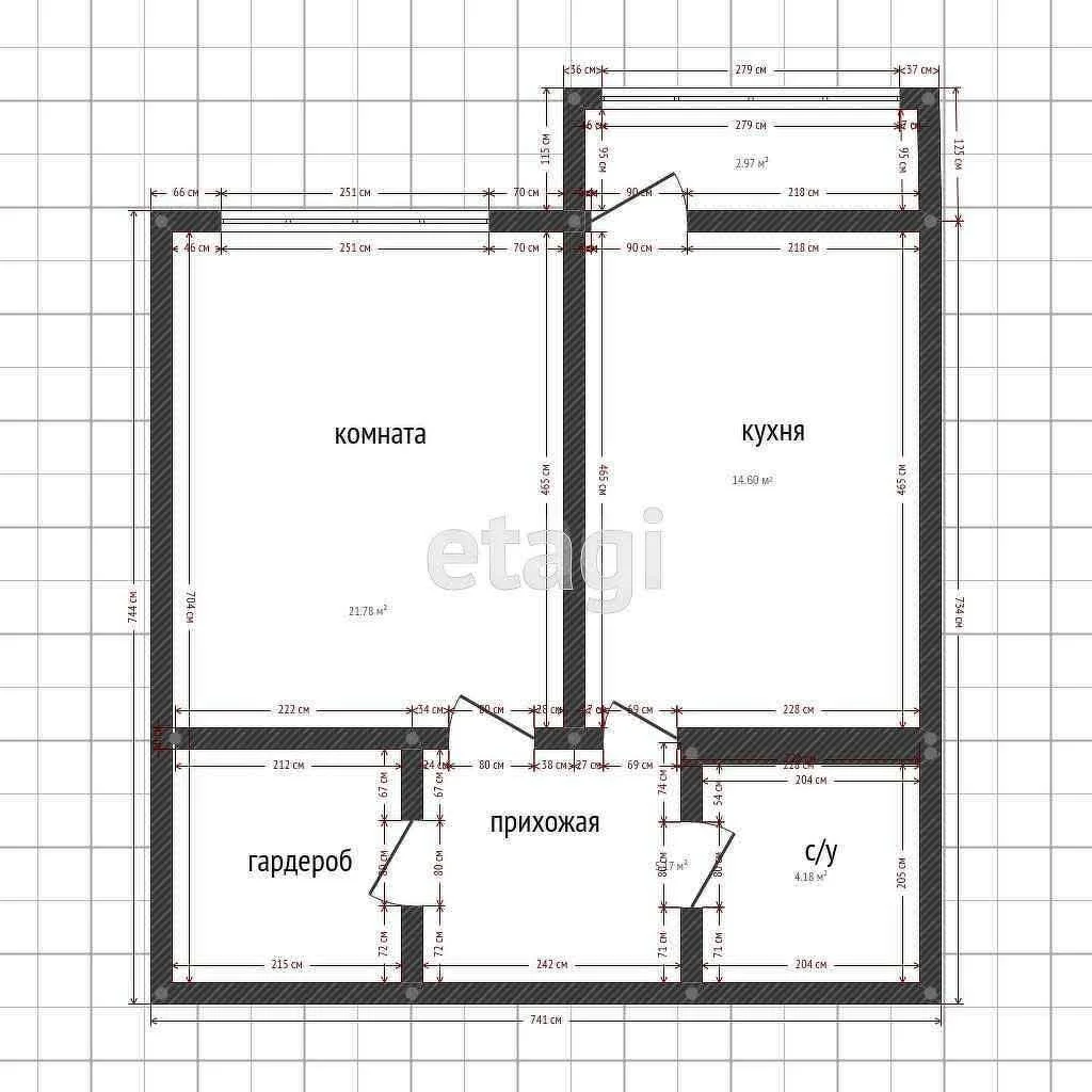 1-к квартира, 32.9м² (улица имени С.В. Рахманинова, 21к1) - миниатюра 29