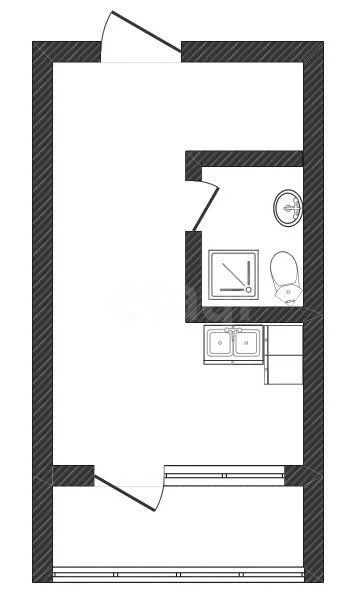 Студия, 19.6м² (Круговая улица, 4вк4) - миниатюра 10