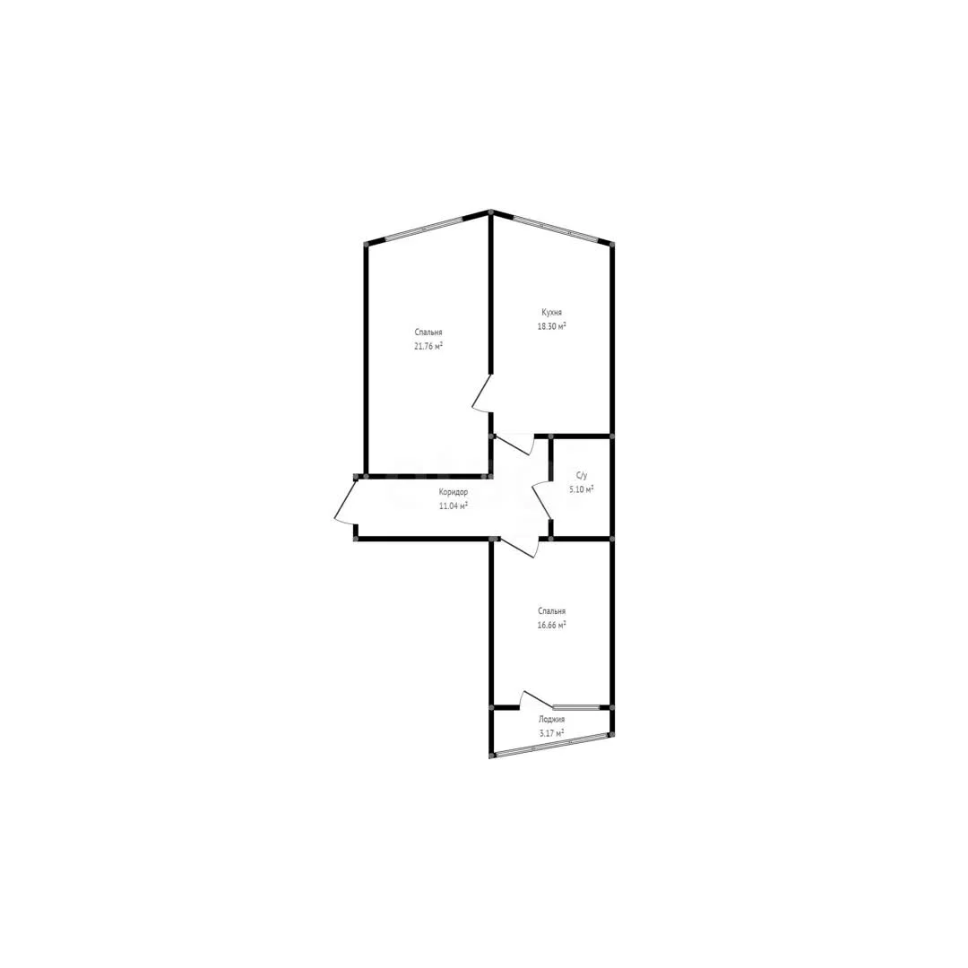 2-к квартира, 73м² (Восточно-Кругликовская улица, 42/3к1) - миниатюра 15
