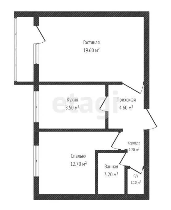 2-к квартира, 52м² (Сормовская улица, 189) - миниатюра 13
