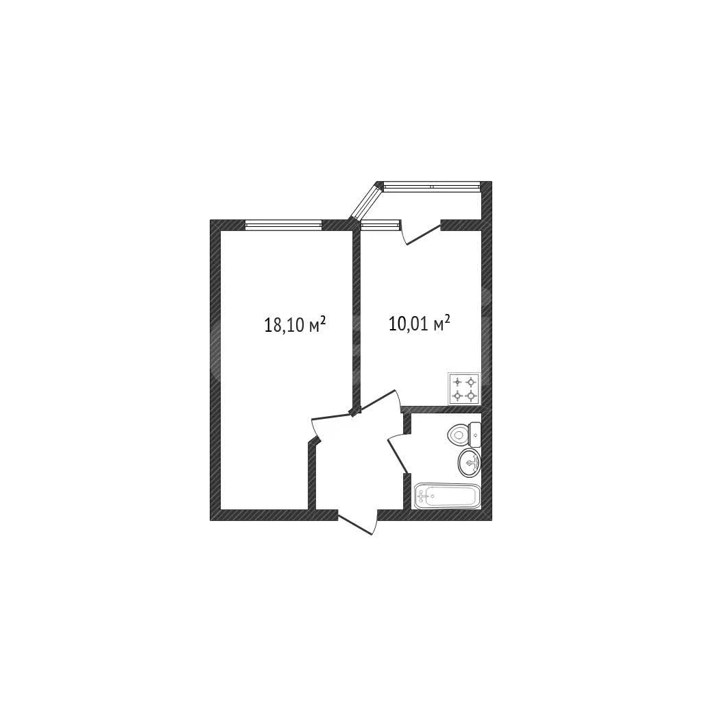 1-к квартира, 37.4м² (улица им. Героя Сарабеева В.И., 5к2) - миниатюра 10