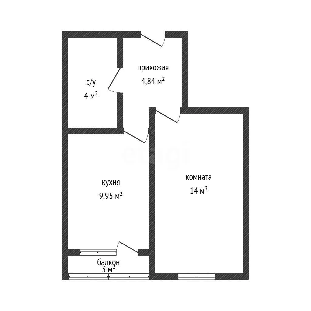 1-к квартира, 31.6м² (Душистая улица, 60к2) - миниатюра 11