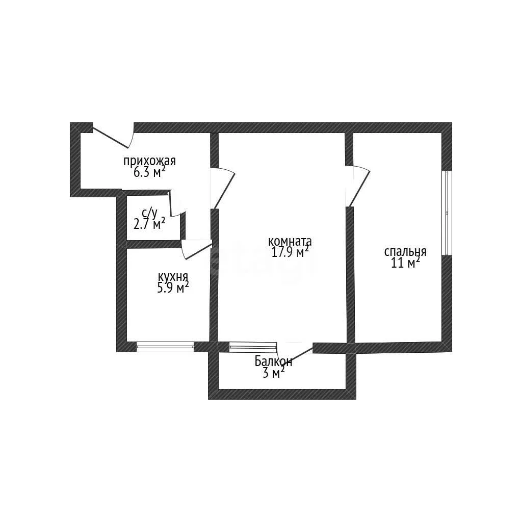 2-к квартира, 46м² (Механическая улица, 18) - миниатюра 9
