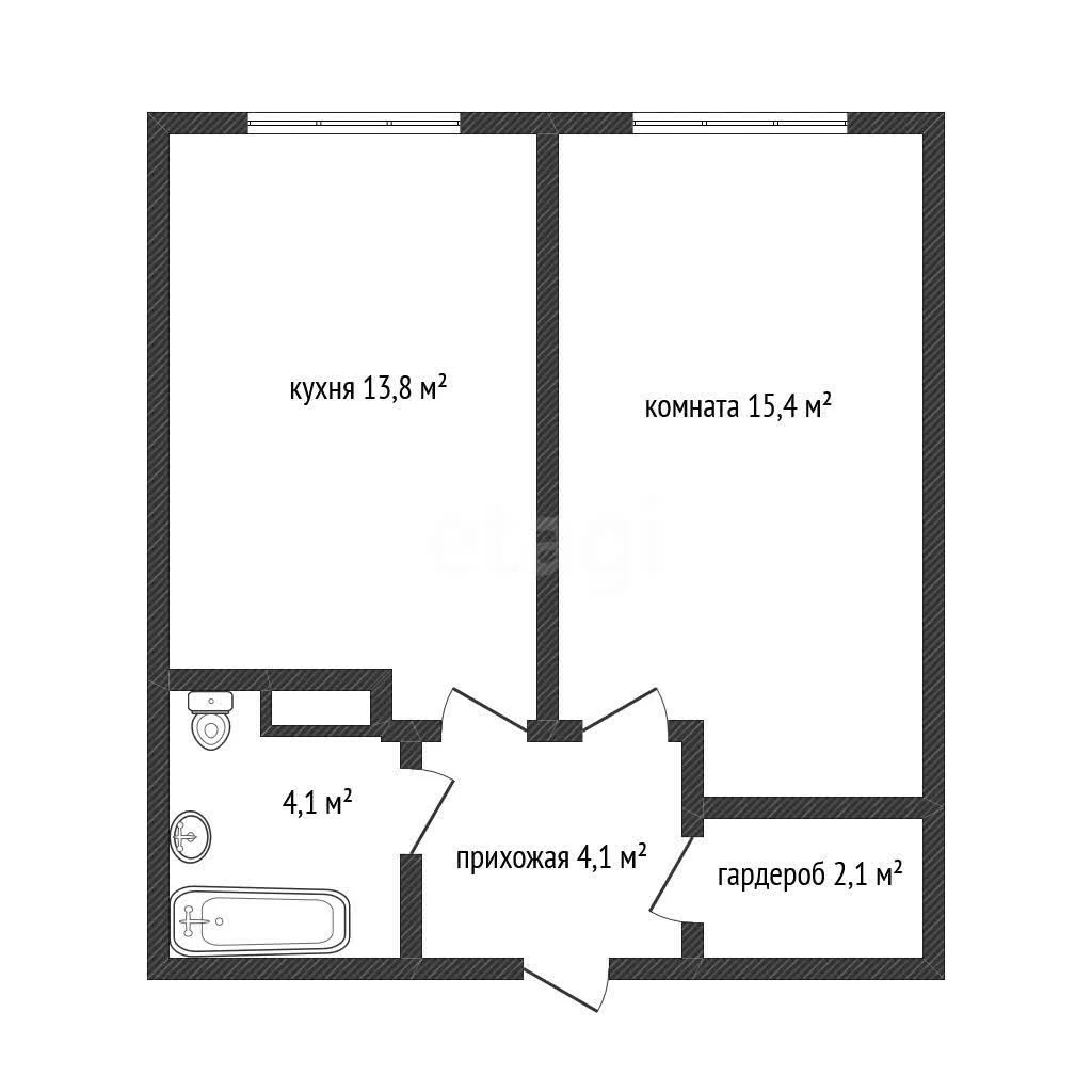 1-к квартира, 39.3м² (улица Марины Цветаевой, 2к2) - миниатюра 8