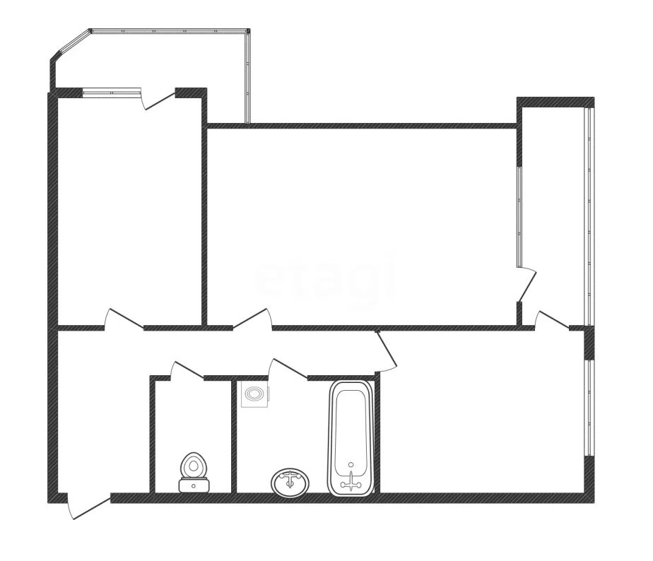 2-к квартира, 63.9м² (Кубанская улица, 58) - миниатюра 25