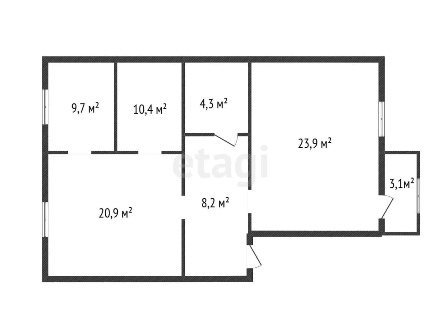 3-к квартира, 80.5м² (Пионерская улица, 11) - миниатюра 20