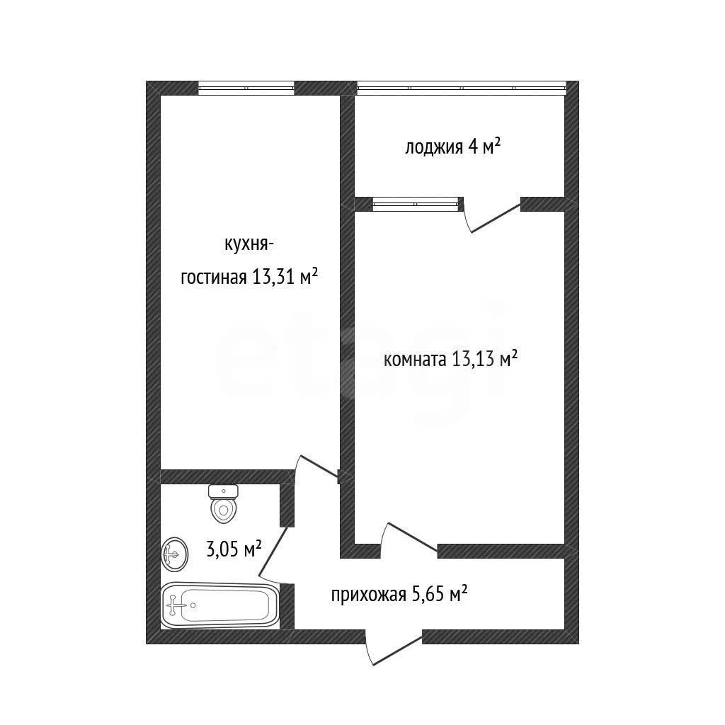 1-к квартира, 36.7м² (Российская улица, 267к4) - миниатюра 28