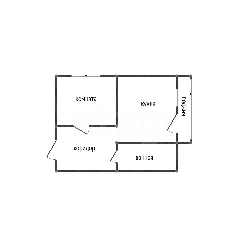 1-к квартира, 38.7м² (улица Архитектора Ишунина, 7) - миниатюра 7