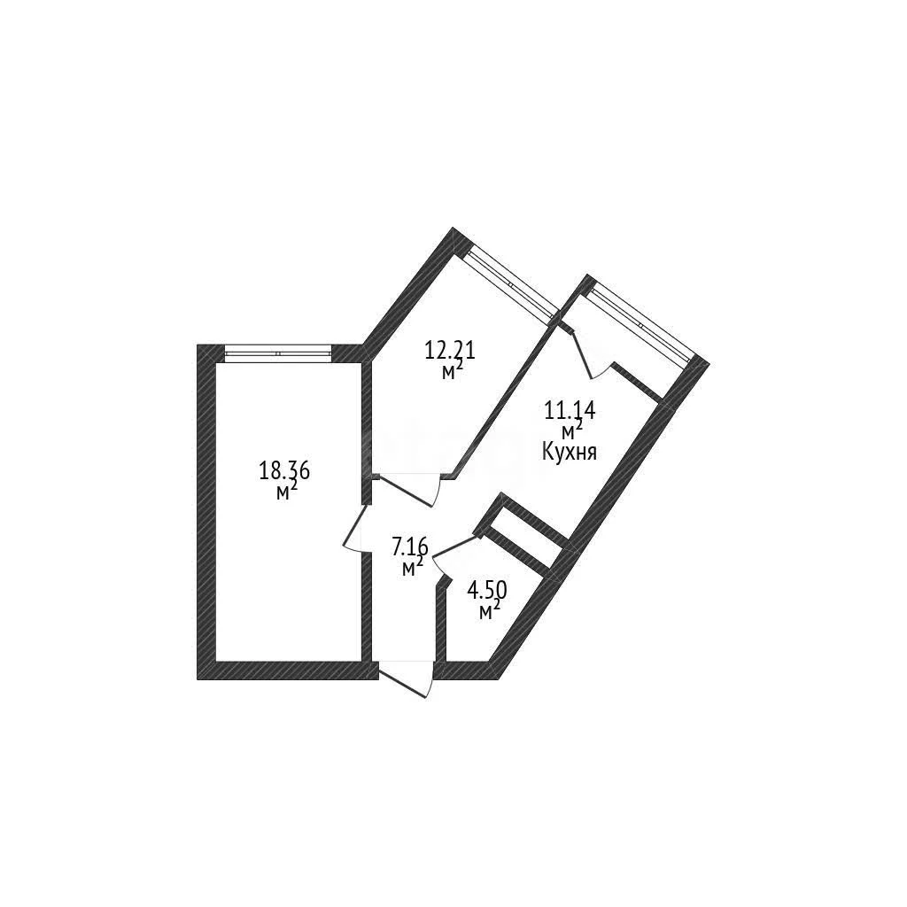2-к квартира, 53.1м² (Домбайская улица, 55) - миниатюра 24