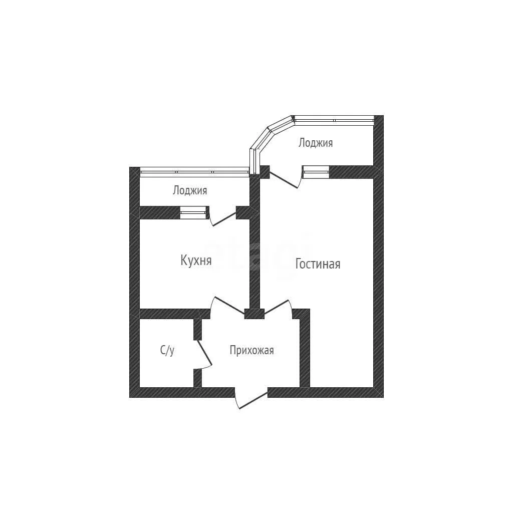 1-к квартира, 32.7м² (Воронежская улица, 47д) - миниатюра 11