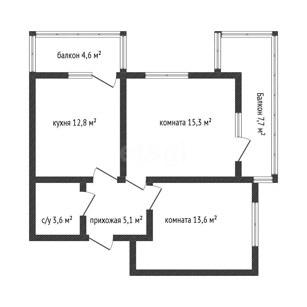 2-к квартира, 52.7м² (Конгрессная улица, 41) - миниатюра 35