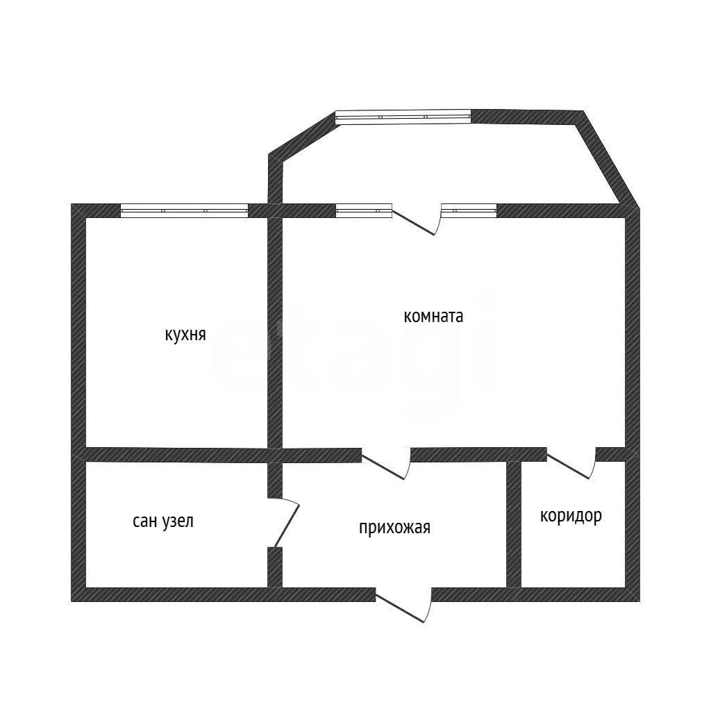 1-к квартира, 35.7м² (улица имени Сергея Есенина, 106) - миниатюра 8