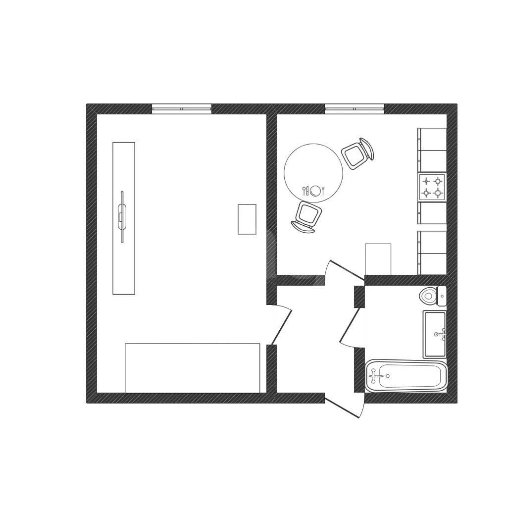 1-к квартира, 29.8м² (улица Гагарина, 36) - миниатюра 21