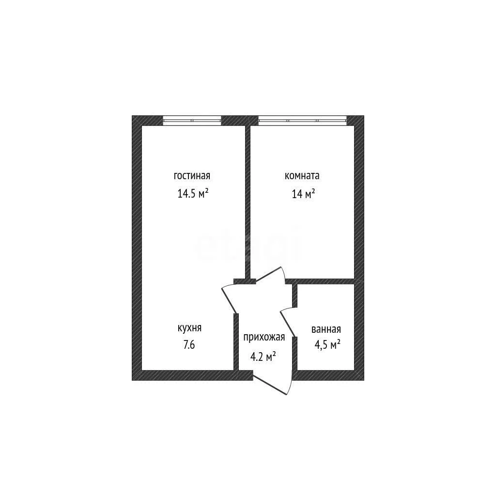 1-к квартира, 40.6м² (улица имени Бориса Розинга, 2) - миниатюра 20