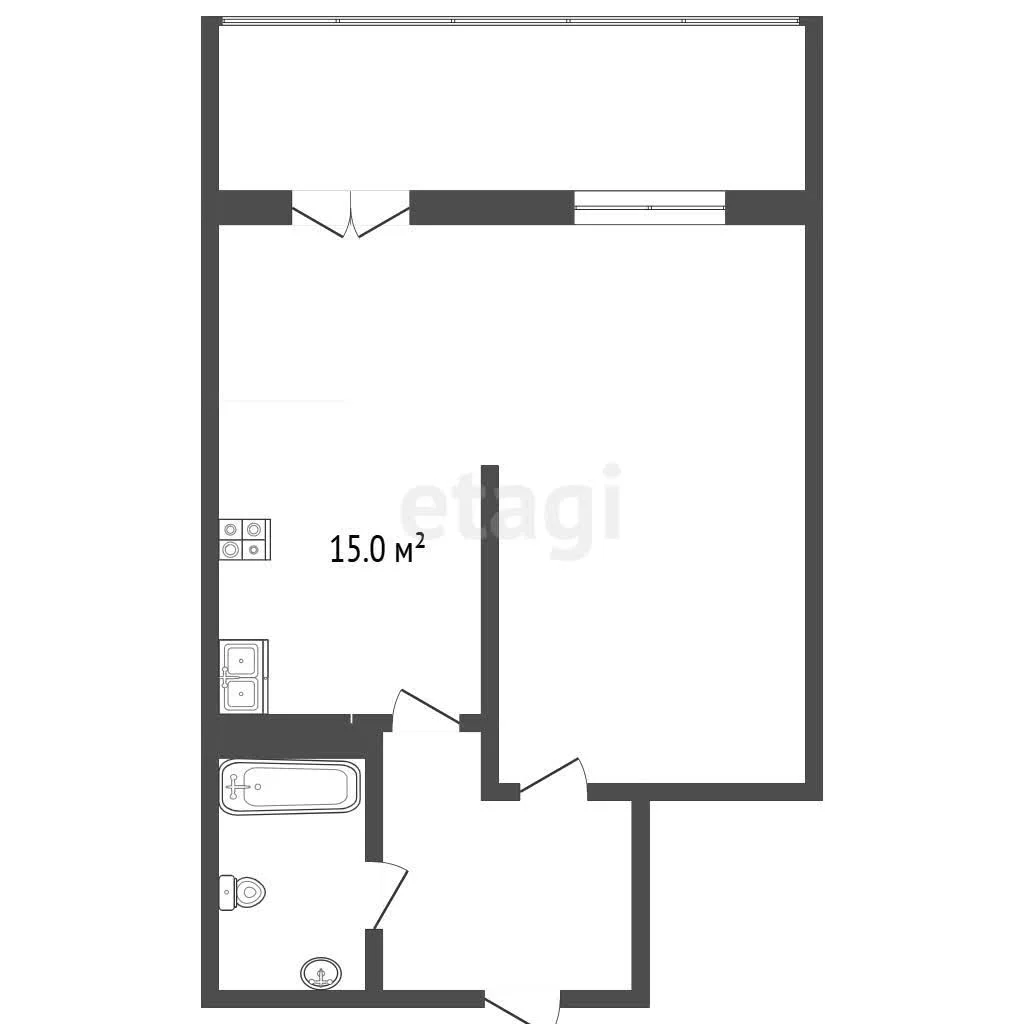 1-к квартира, 40.4м² (улица имени Ф.И. Шаляпина, 30/1) - миниатюра 24