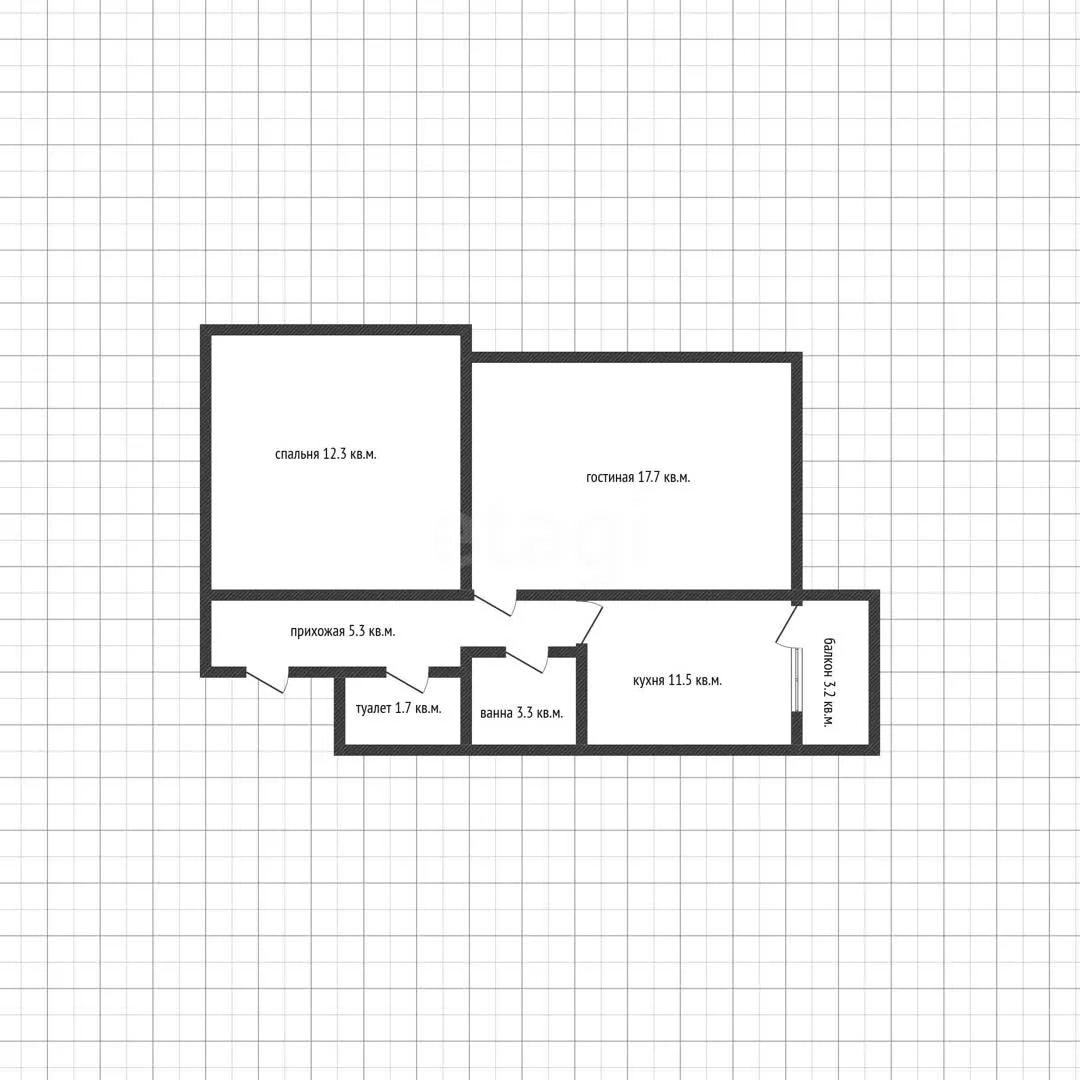 2-к квартира, 54.2м² (улица имени Николая Семеновича Котлярова, 20) - миниатюра 17