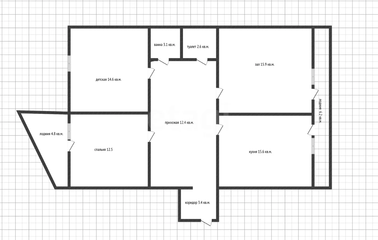 3-к квартира, 80.7м² (улица Ивана Беличенко, 103) - миниатюра 10