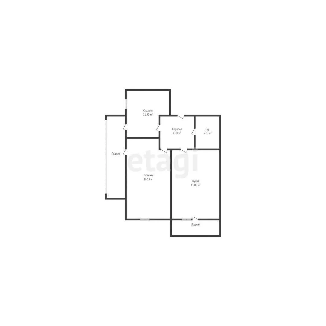 2-к квартира, 47.3м² (улица имени Невкипелого, 24/2к1) - миниатюра 16