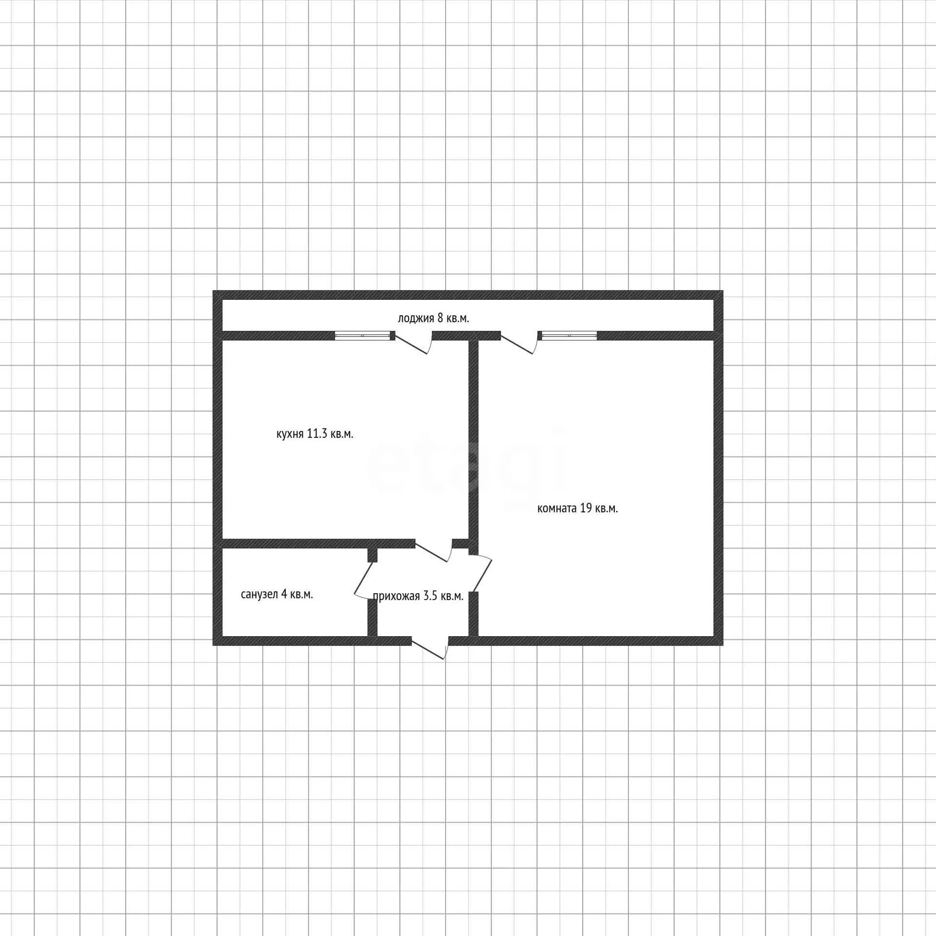 1-к квартира, 38м² (проспект имени писателя Знаменского, 15) - миниатюра 25