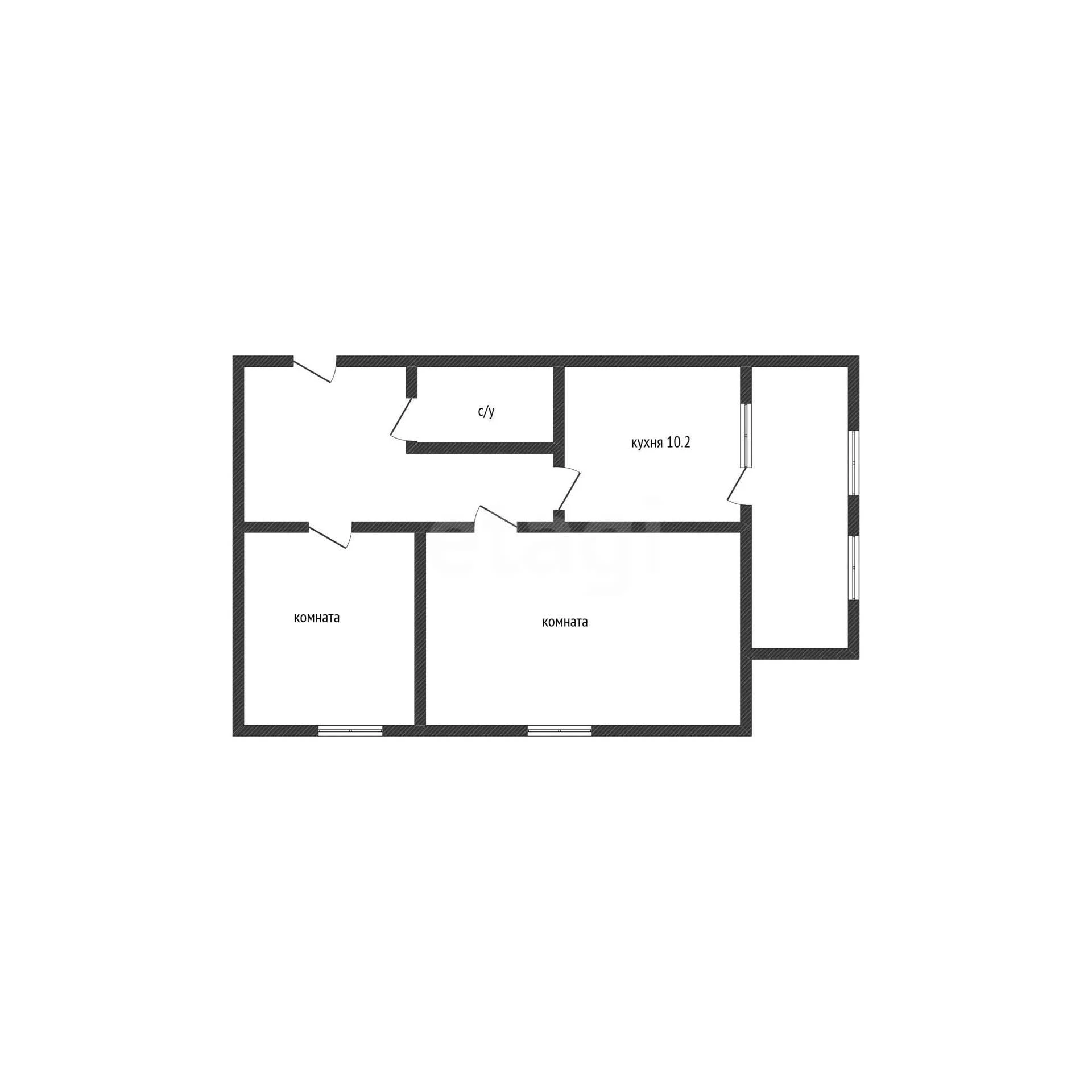2-к квартира, 49.5м² (Российская улица, 267/3к1) - миниатюра 13
